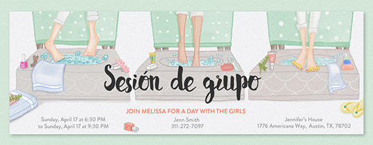 Spa Bliss Invitation Spa Bliss Invitation