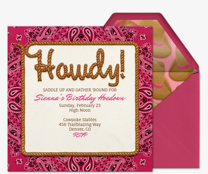 western party invitation template