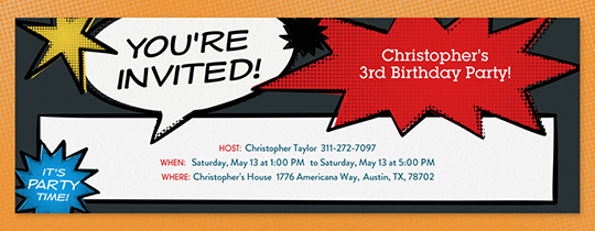 free superhero invitation templates